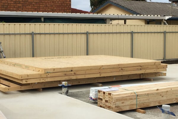 Day 1 - Delivery & install of lower wall frame