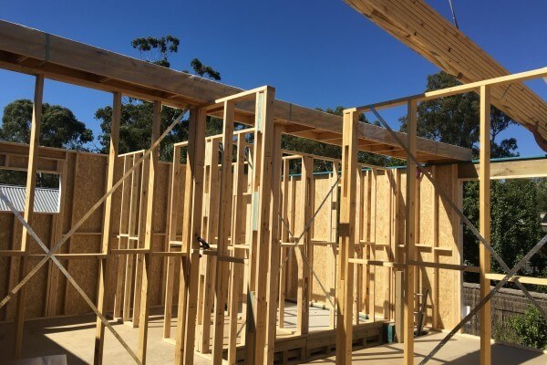Floor Cassettes installed, wall framing being completed