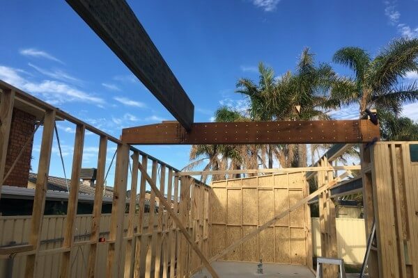 Lower wall frame installation